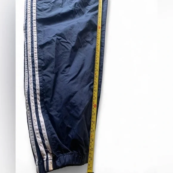 Adidas three stripes windbreaker skater pants size XL men blue - Picture 6 of 6